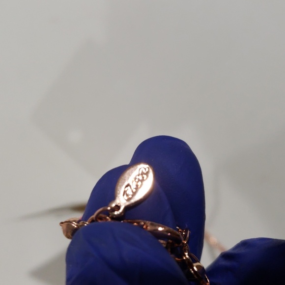 Rose Gold tone Beaded Necklace w/ Pink Cord American Eagle, Trendy Boho Jewelry - Picture 7 of 8